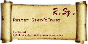 Retter Szerénusz névjegykártya